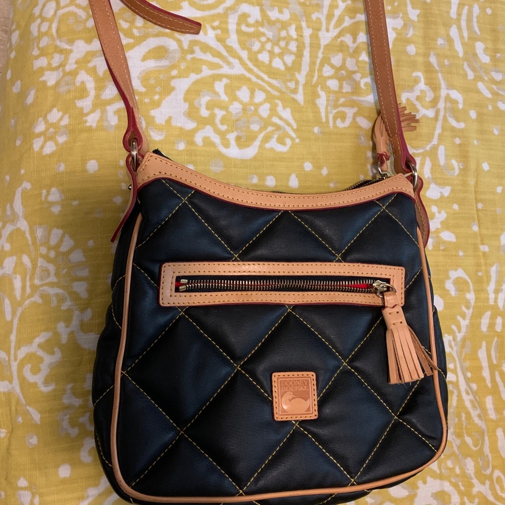 Black quilted small Dooney and Bourke shoulder bag